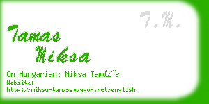 tamas miksa business card